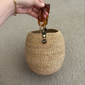 Clare V Pot de Miel Bag in Cream with Resin Top Handle